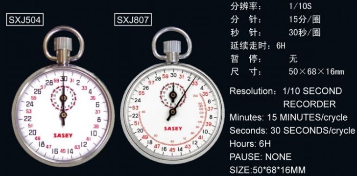 点击查看详细信息<br>标题：SXJ504、SXJ807机械秒表 阅读次数：2153